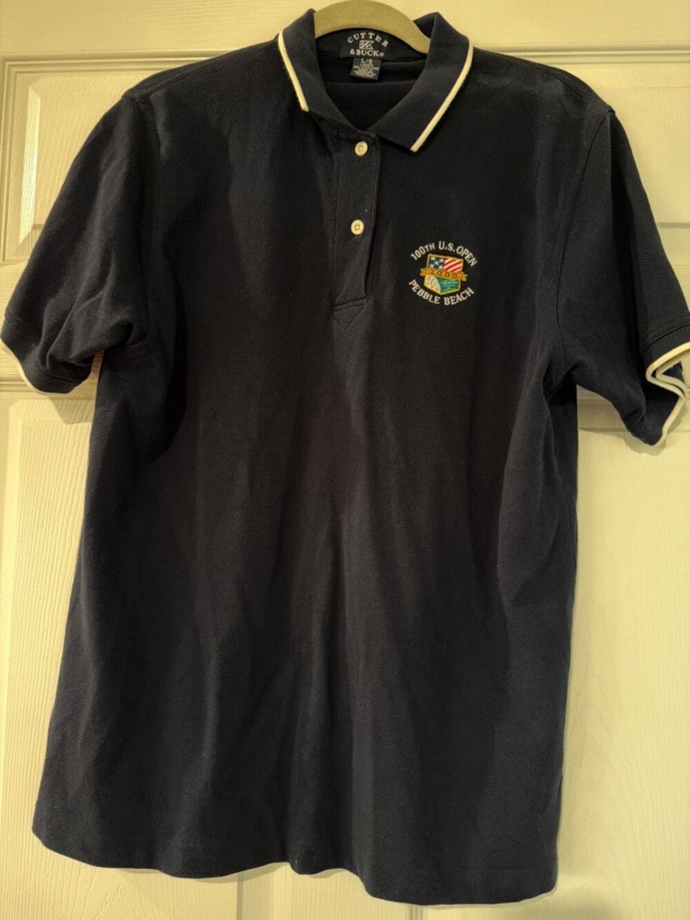 Cutter & Buck Ladies Polo Shirt 100th U.S. Open Pebble Beach 2000 Embroidered Na